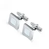 New Europe-American style freshwater shell cufflinks suit shirt simple men's cufflinks collar stainless steel metal cufflinks
